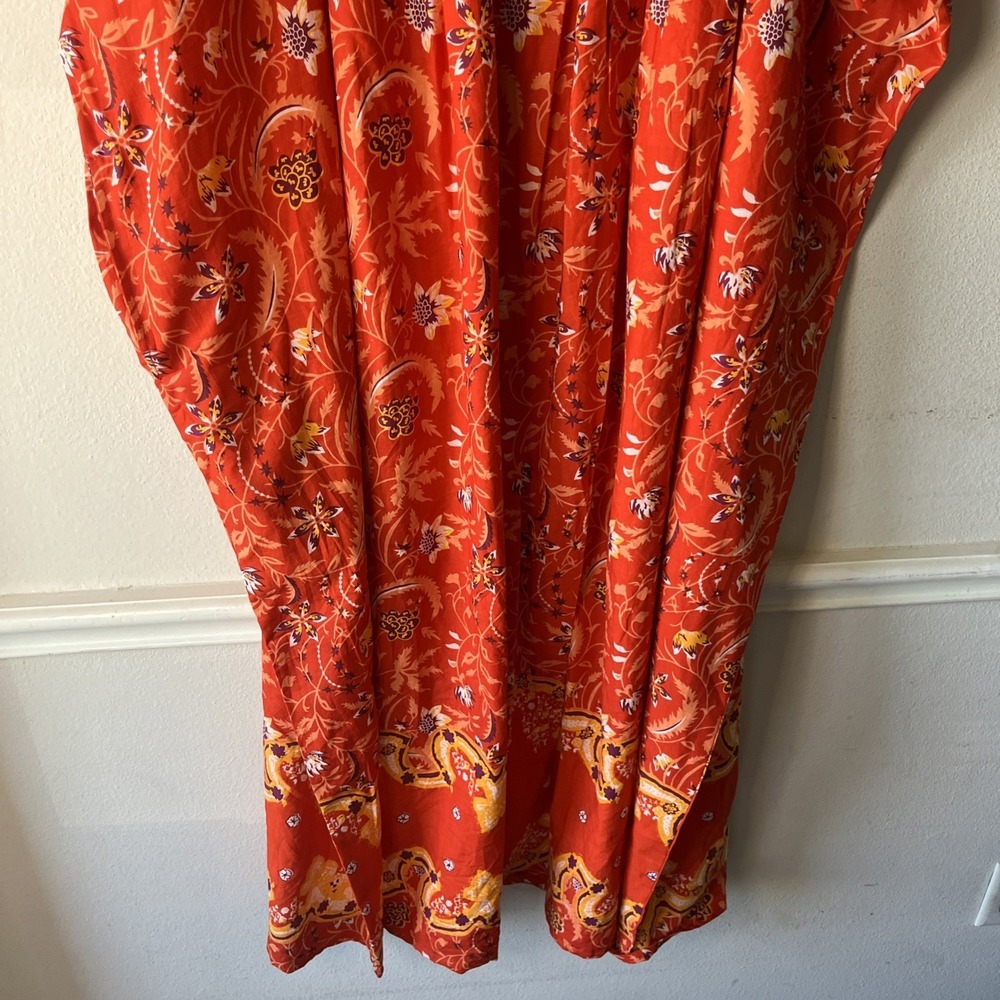 ONLY NECESSITIES Muumuu Dress Yellow/Orange  Floral 4X  (34/36) New Vacation - Picture 6 of 14
